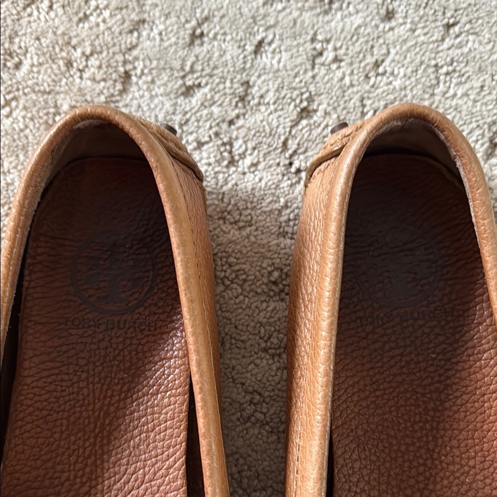 Tory Burch Tan Leather Loafers - Picture 2 of 4